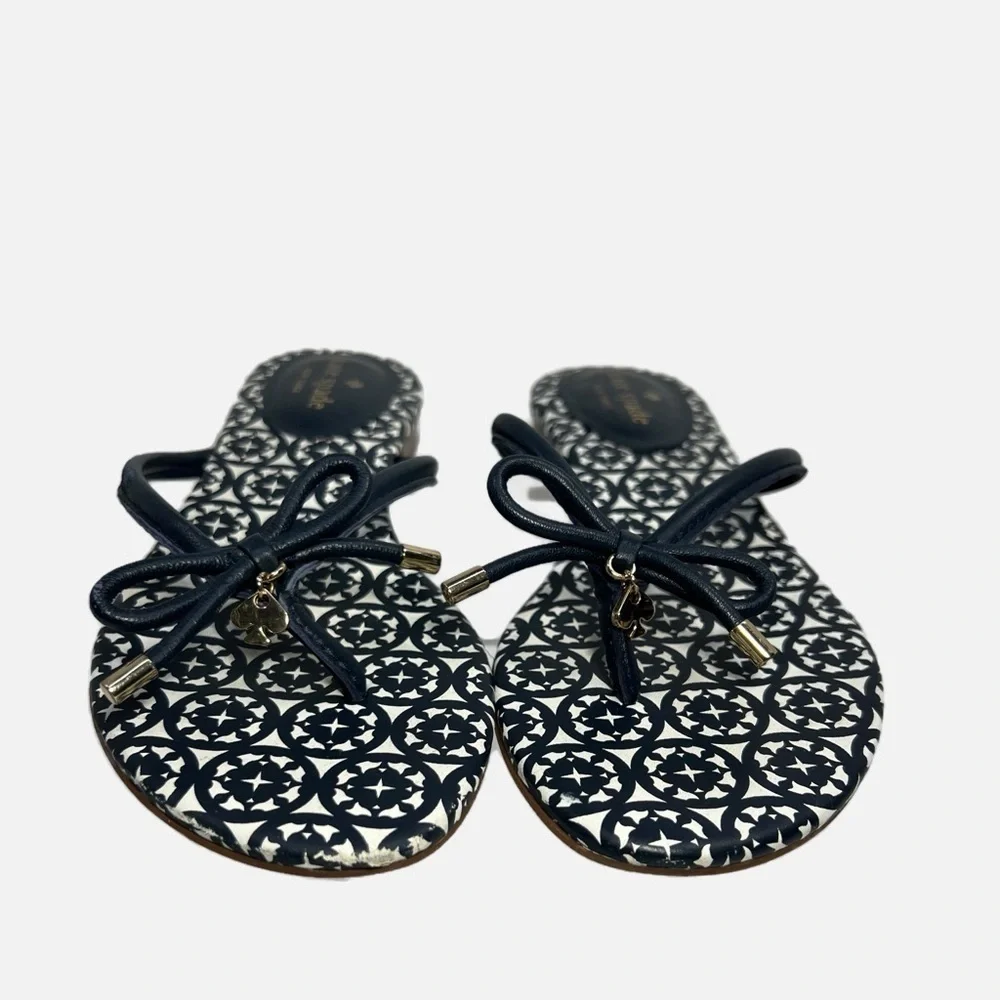 Kate Spade Navy Blue Mystic Patterned Women's Sandals size 7